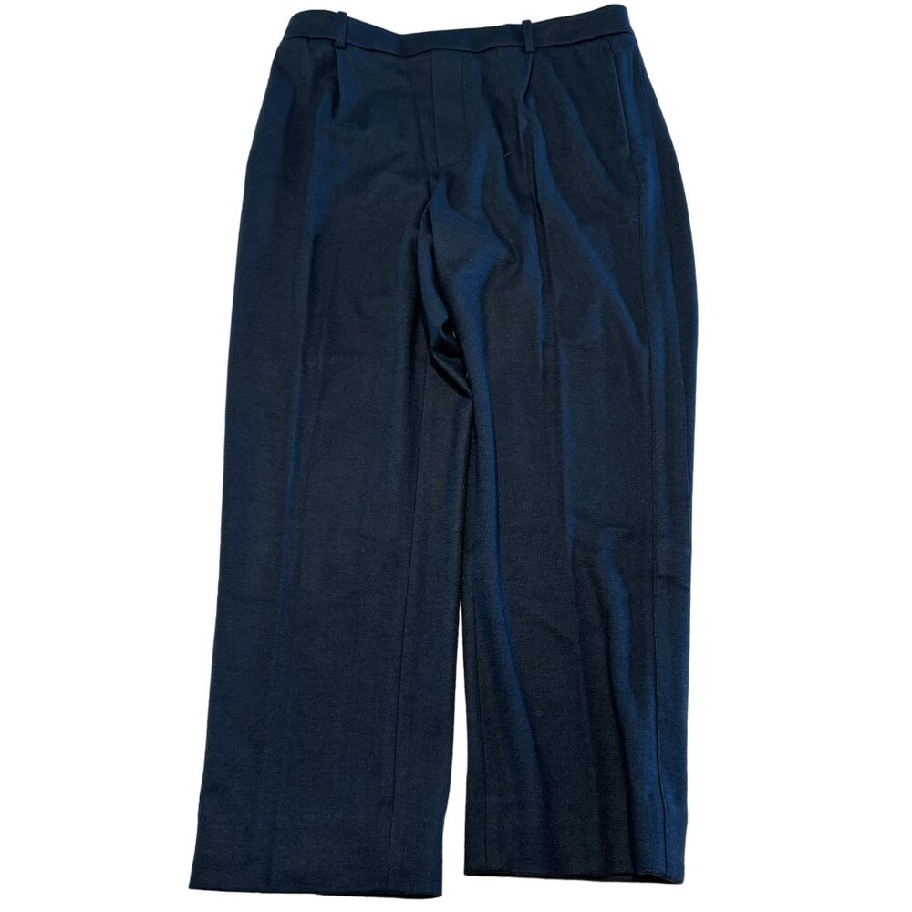Vince Black Pull On Pleated Leg Wool Blend Trouser Pants Women's Large L - Picture 1 of 7
